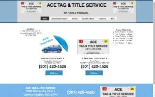 Ace Tag & Title Services LLC website