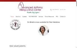 Advanced Asthma Allergy & Sinus Center of Largo website