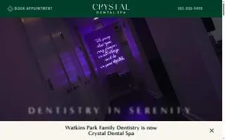 Crystal Dental Spa website