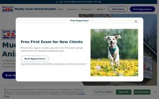 Muddy Creek Animal Hospital website