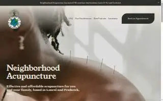 Neighborhood Acupuncture of Laurel website