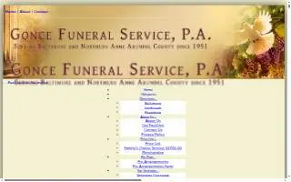Gonce Funeral Service P.A. of Linthicum website