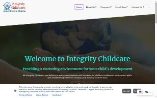 Integrity Childcare of Linthicum website