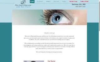 Maryland Glaucoma and Eye Care website