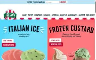 Rita's Italian Ice & Frozen Custard website