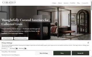 Curated Home Designs website