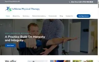 LeMoine Physical Therapy of Middle River website