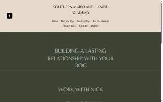 Southern Maryland Canine Academy of Middle River website