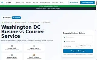 DC Courier Services of Milford Mill website