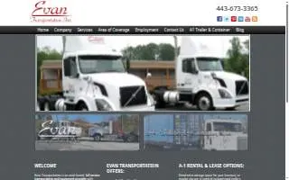 Evan Transportation Inc website