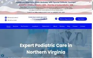 Family Foot and Ankle Associates of Maryland website