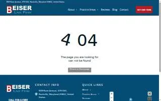Beiser Law Firm website
