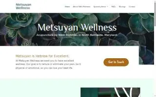 Metsuyan Wellness of North Bethesda website