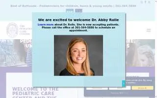 The Pediatric Care Center of North Bethesda website