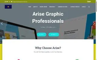 Arise Graphic Professionals of North Laurel website