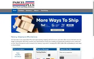 Parcel Plus of North Potomac website