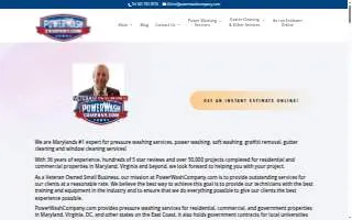 PowerWashCompany.com Pressure Washing, Soft Washing & Gutter Cleaning of North Potomac website
