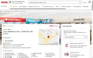 CVS Pharmacy of Odenton website
