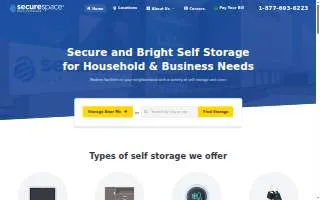 SecureSpace Self Storage Odenton website