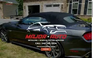 Major Auto Detailing & Window Tinting website