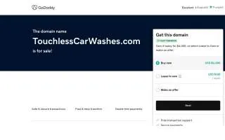 Touch Less Car Wash of Olney website