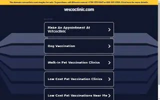 Vetco Vaccination Clinic of Olney website