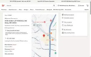 Walgreens Pharmacy of Olney website
