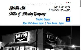 Deville Ink Tattoo & Piercing Company of Owings Mills website