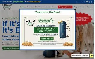 Ensor Plumbing website