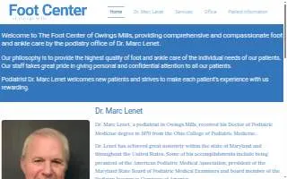 Foot Center of Owings Mills website