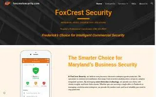 FoxCrest Security of Owings Mills website