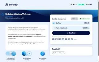 Reliable Window Tint of Oxon Hill website