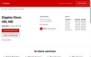Staples website