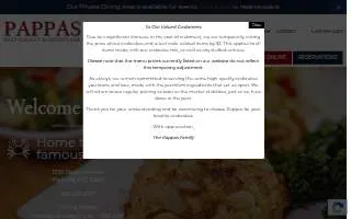 Pappas Restaurant and Sports Bar of Cockeysville website