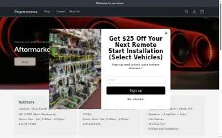 Poptronics Electronics website