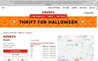 Savers of Parkville website