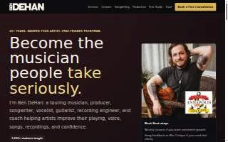 Baltimore Music Lessons & Production website