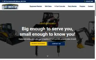 Bay Country Rentals website