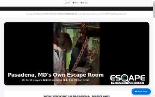 Escape Proving Ground of Pasadena website