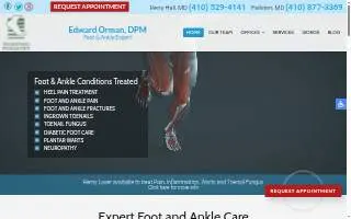 Honeygo Podiatry of Perry Hall website