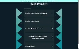Rustic Rail Fence Company of Pikesville website