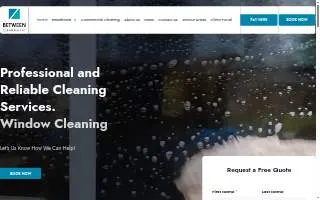 Between Cleaning LLC website