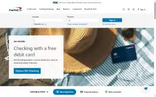 Capital One Bank of Potomac website