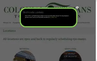 Colonial Opticians website