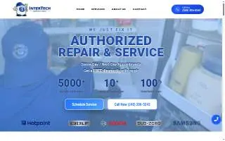 InterTech Appliance Repair of Potomac website