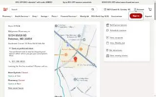 Walgreens Pharmacy of Potomac website