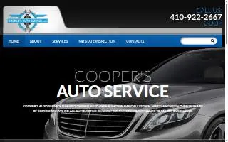 Cooper's Auto Service website