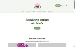 Lirios Florist website
