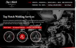 Top Notch Welding Services website