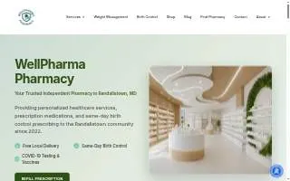 Wellpharma Pharmacy (Retail & Compounding) website